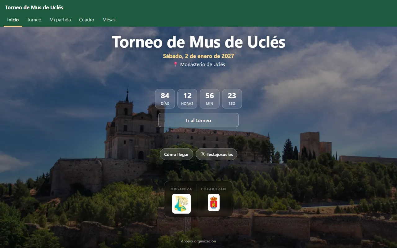 Portada del Torneo de Mus de Uclés